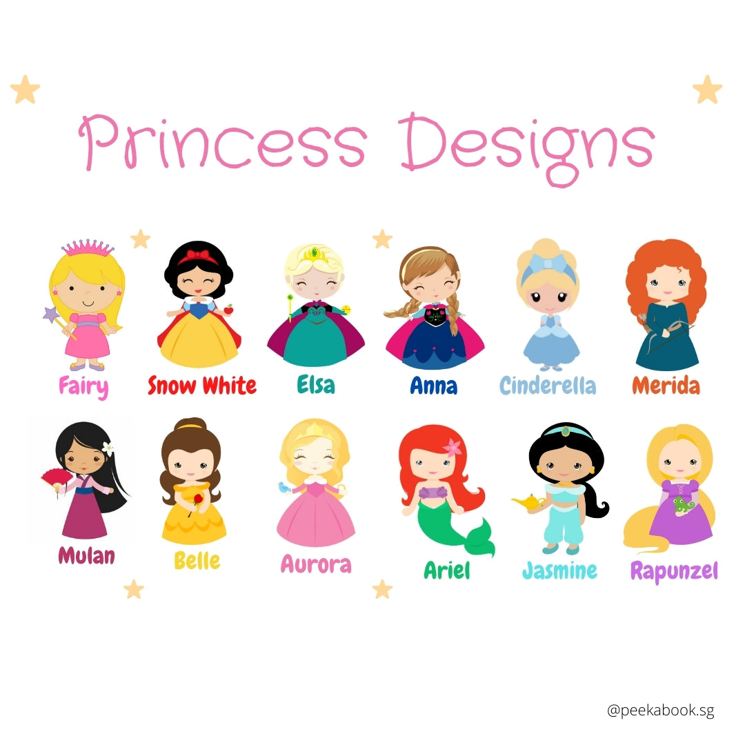 Personalized Disney Princess and Super Heros Zipper Pouch