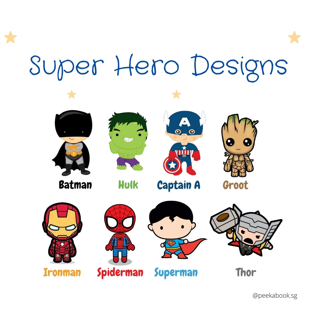 Personalized Disney Princess and Super Heros Zipper Pouch