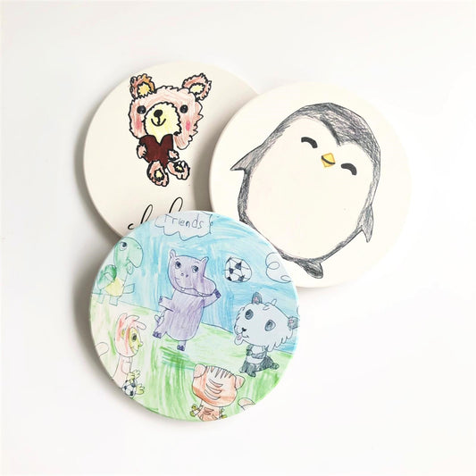 Personalised Child's Drawing Ceramic Coasters