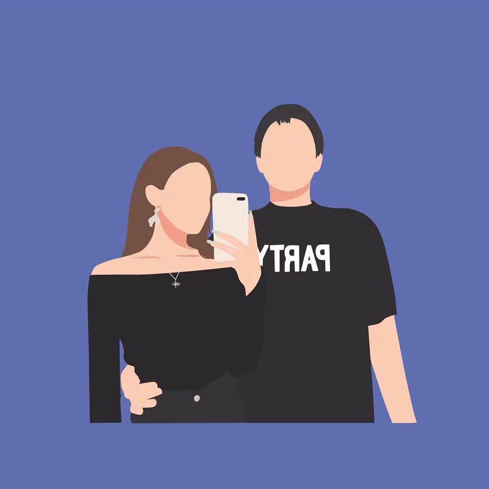 Minimalist Faceless Portrait Personalized Drawing Couple Friends Family Anniversary