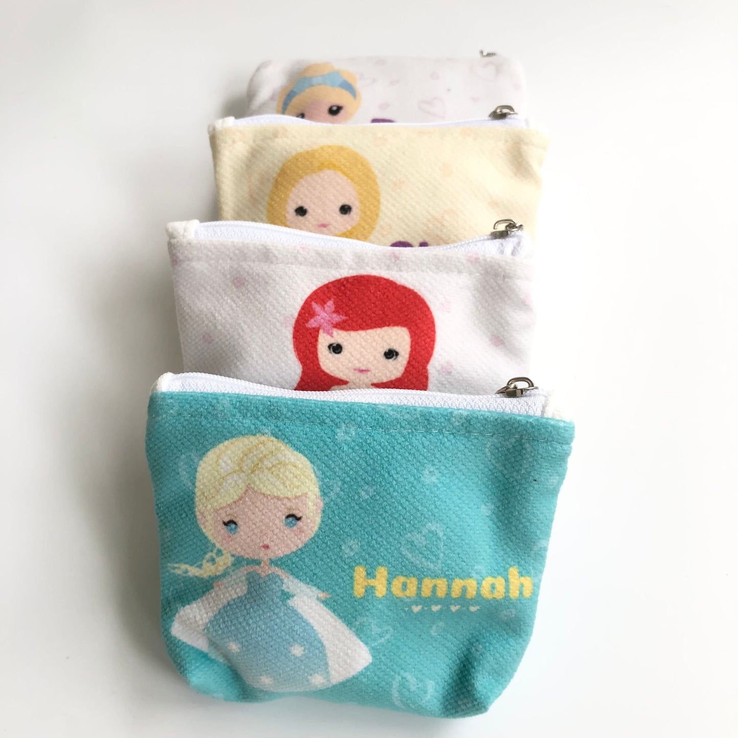Personalized Disney Princess and Super Heros Zipper Pouch