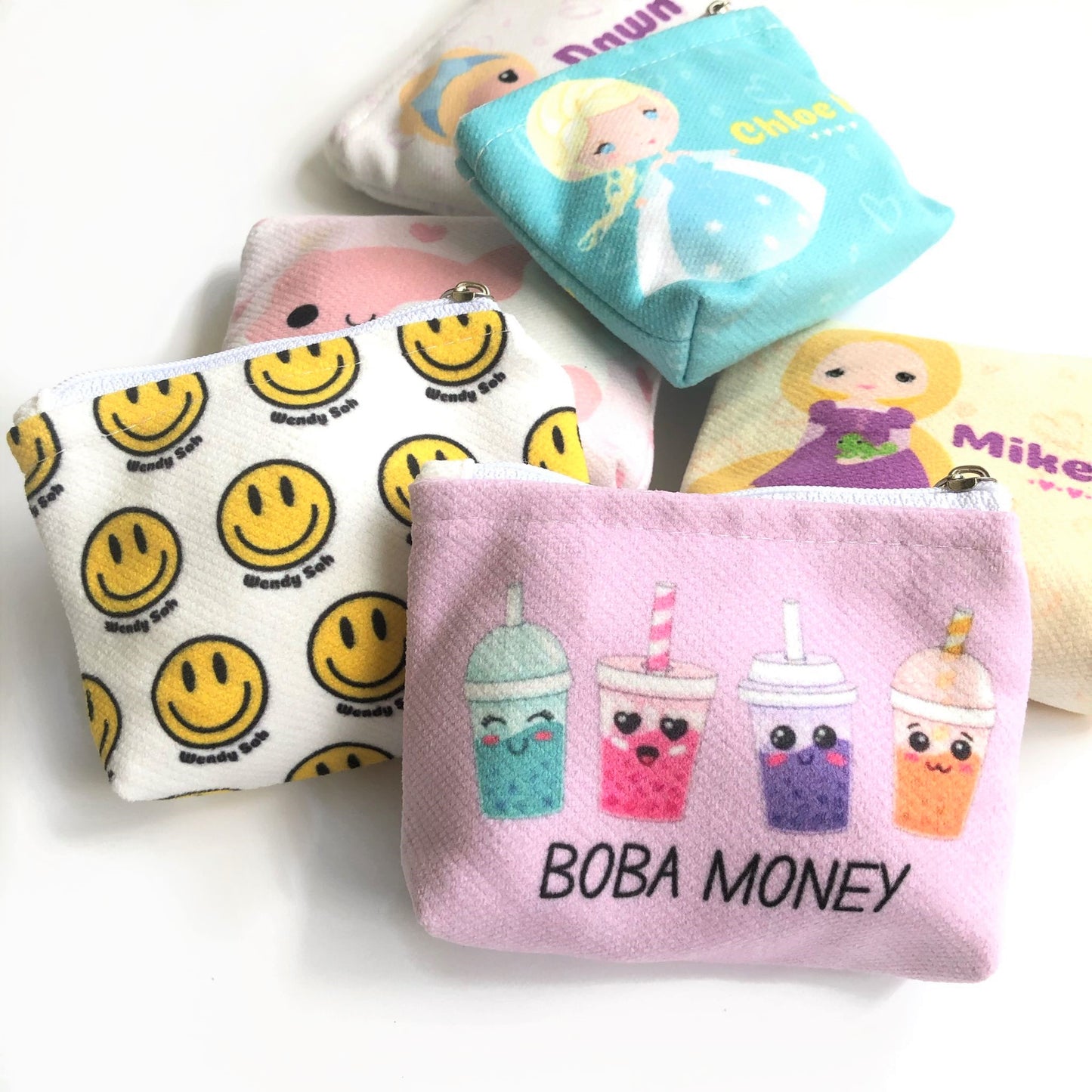 Personalized Disney Princess and Super Heros Zipper Pouch