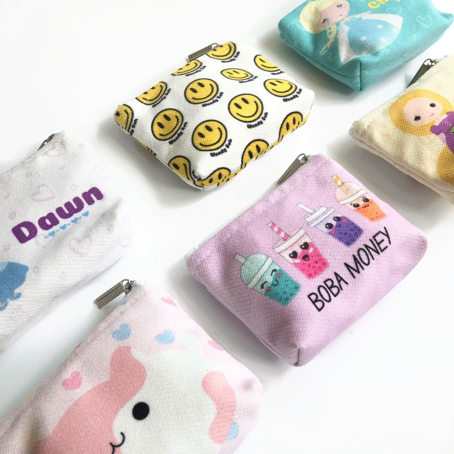 Personalized Disney Princess and Super Heros Zipper Pouch