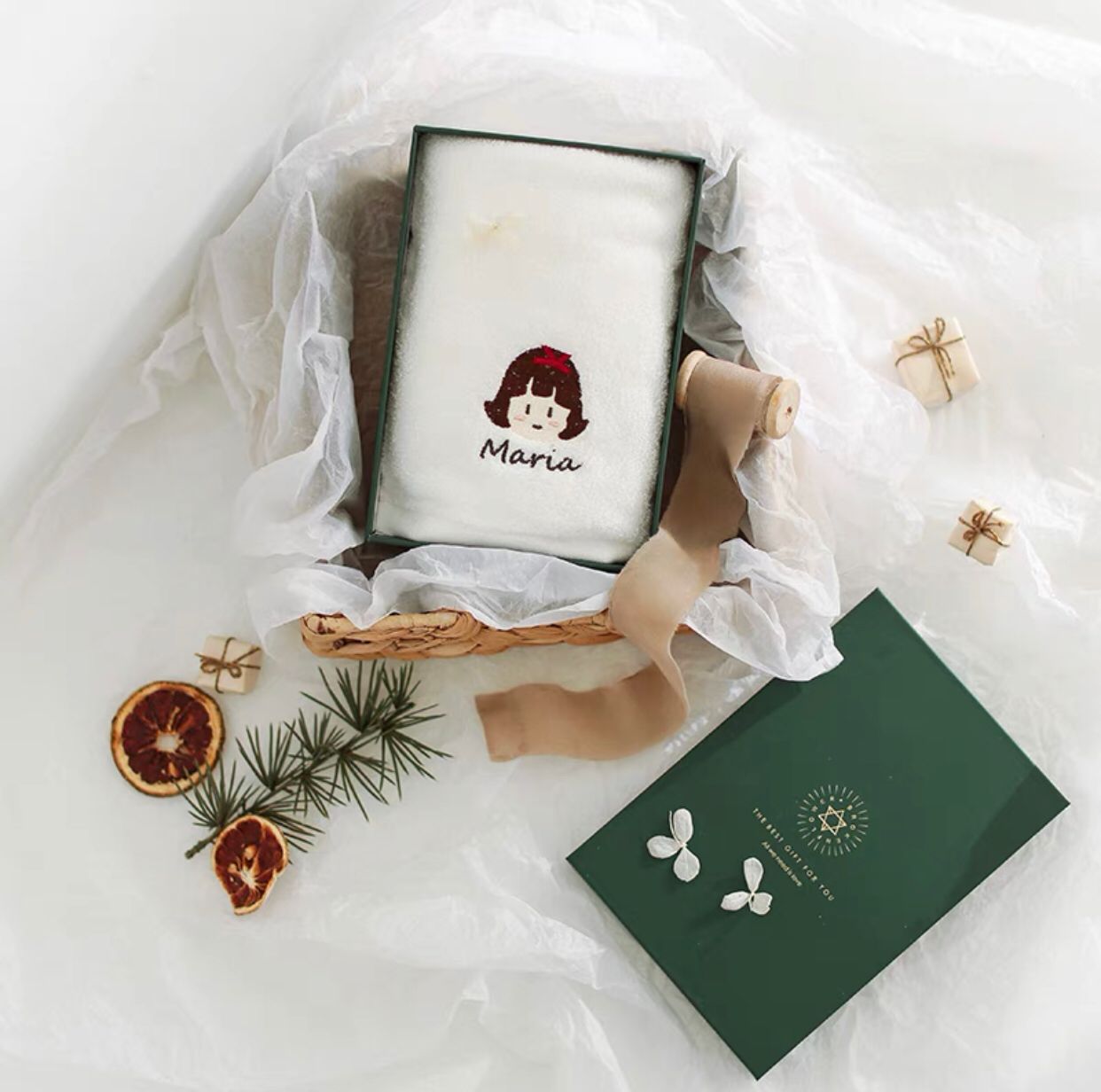 Personalized Embroidered Towel with Gift Box