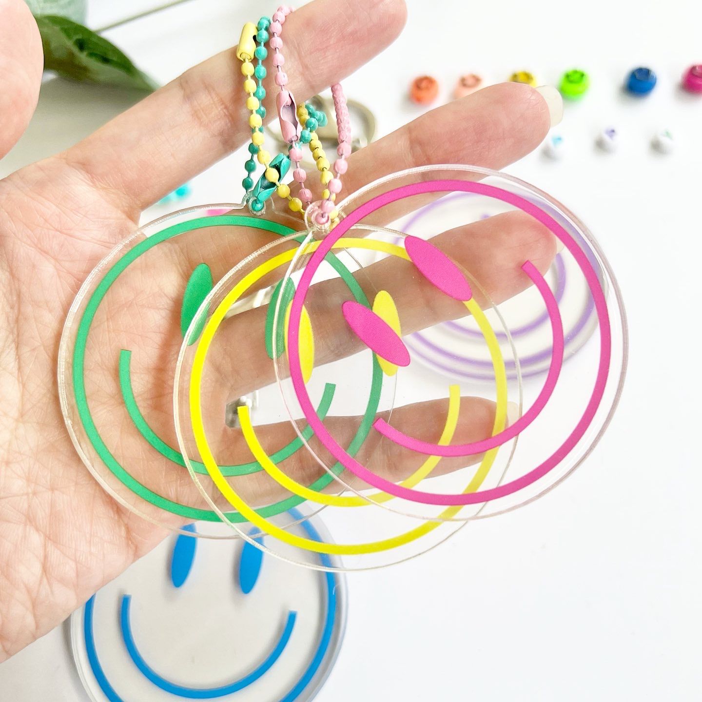 Smiley Face Keychain