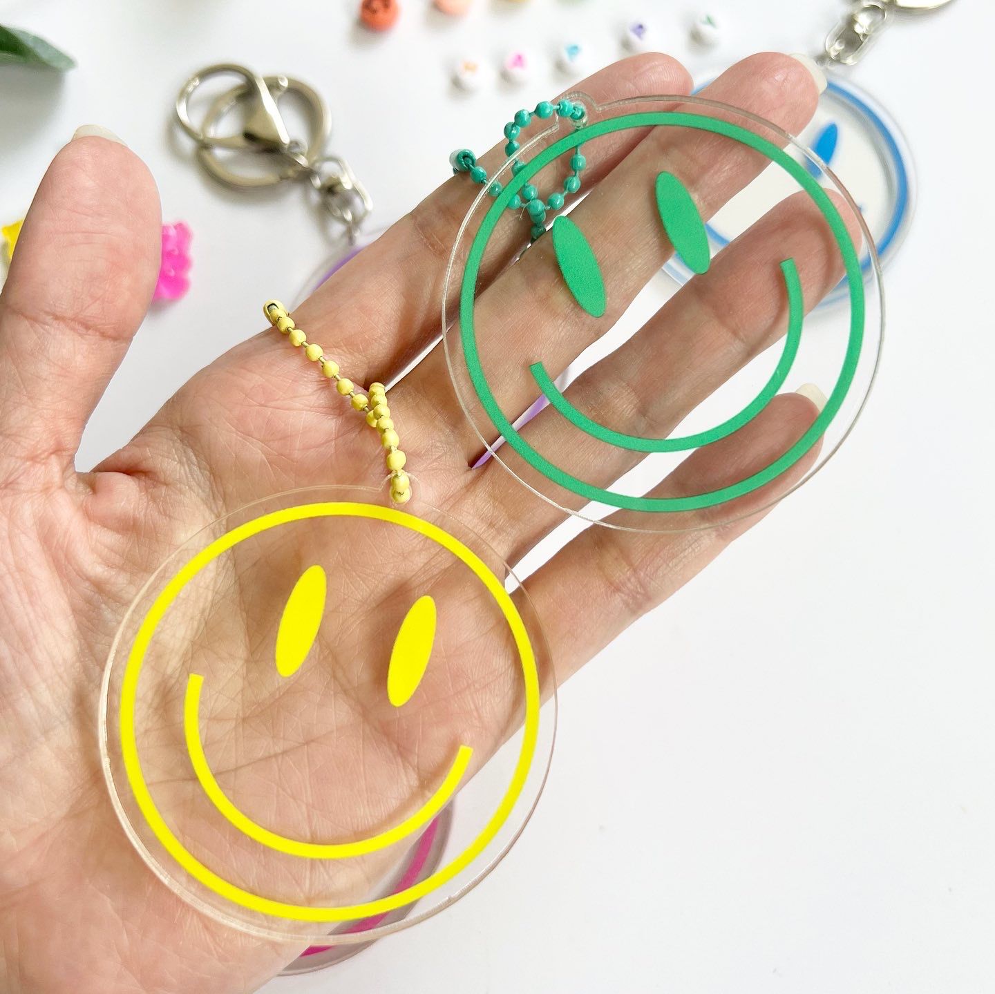 Smiley Face Keychain