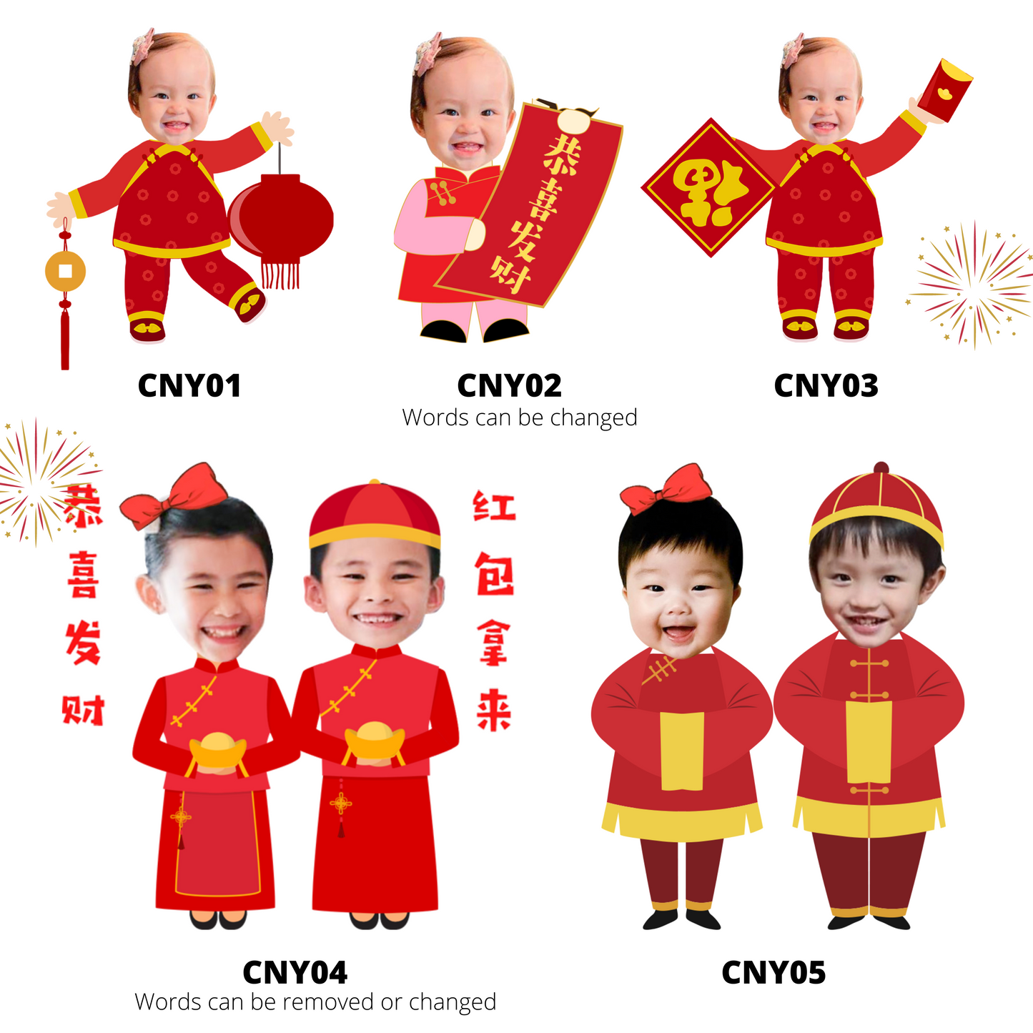 Personalized Chinese New Year Design Keychain Magnet Ornaments Customized