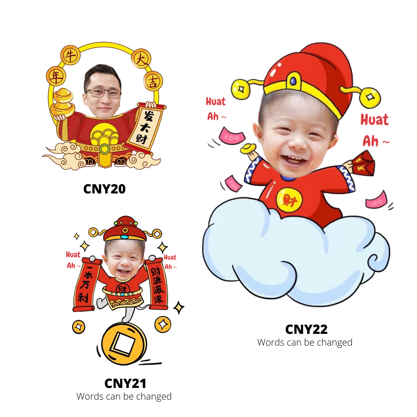 Personalized Chinese New Year Design Keychain Magnet Ornaments Customized