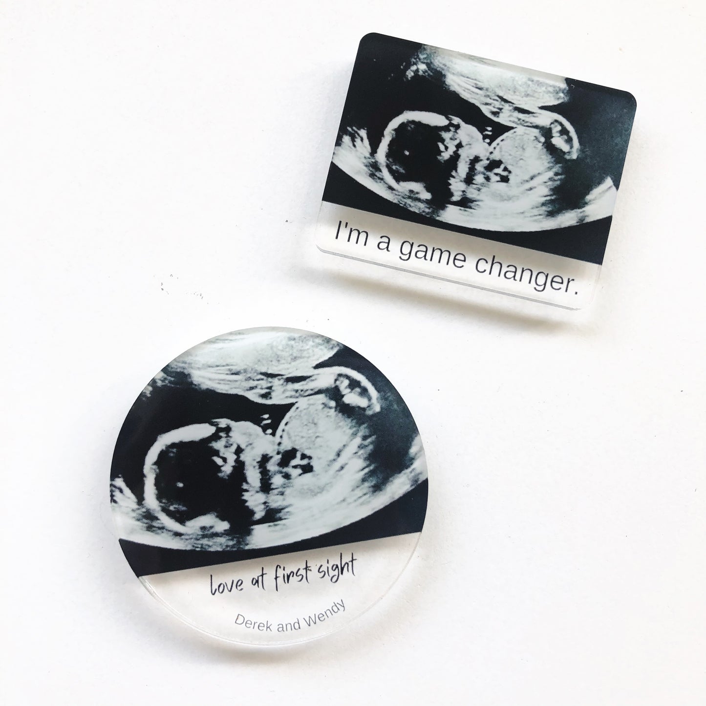 Personalised Sonogram/Ultrasound Acrylic Keychain