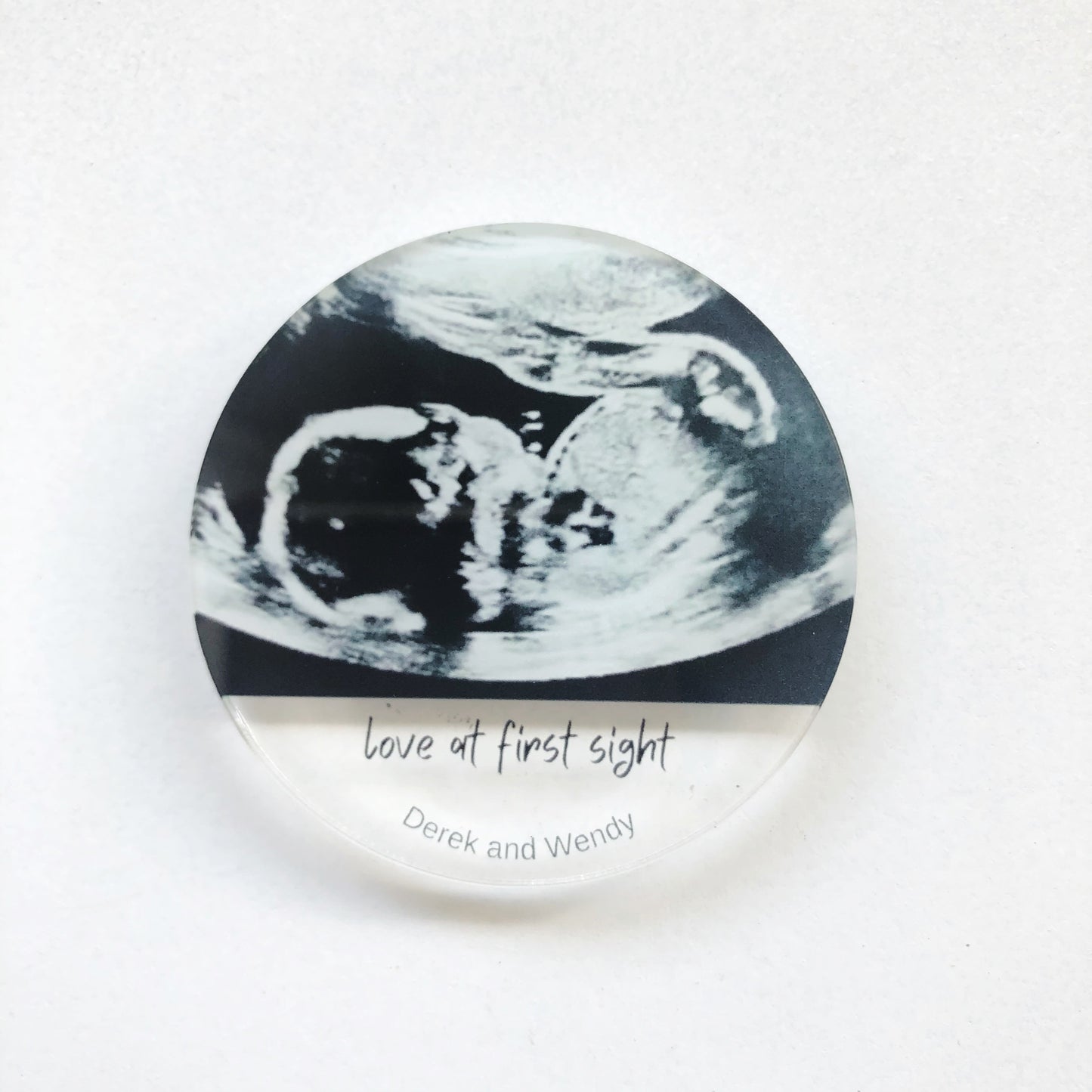 Personalised Sonogram/Ultrasound Acrylic Keychain