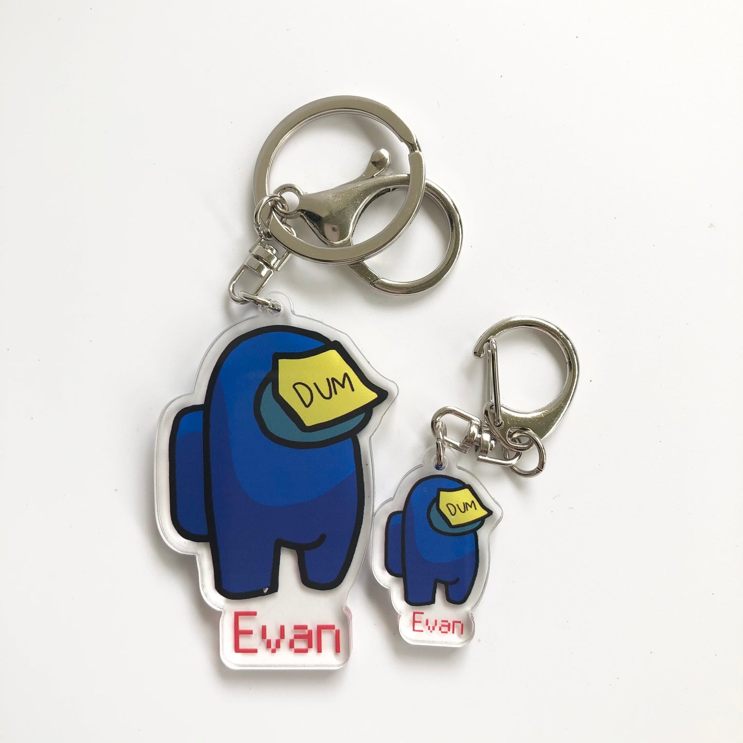 Among Us Name Keychains