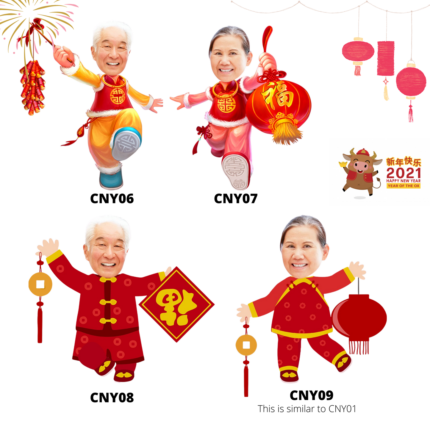 Personalized Chinese New Year Design Keychain Magnet Ornaments Customized