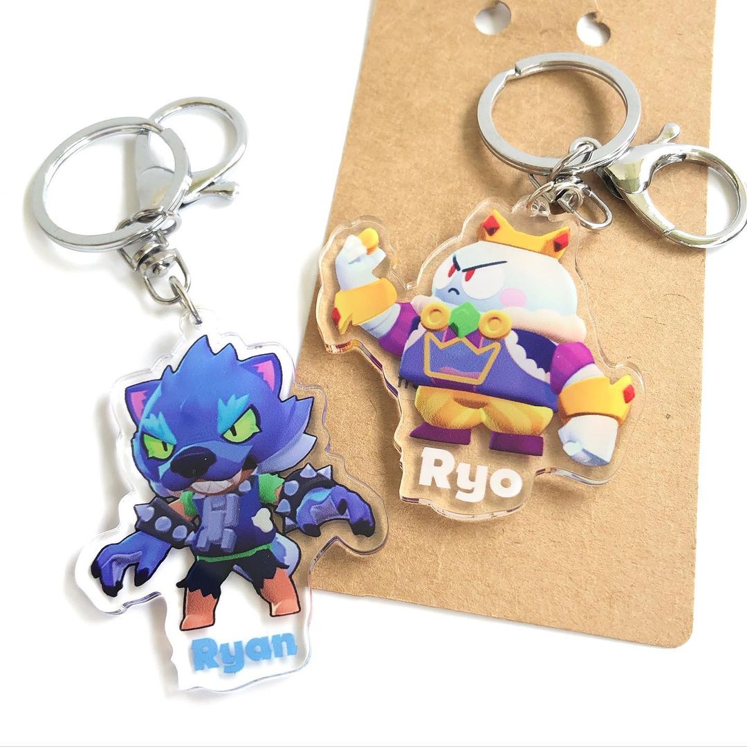 Personalized Cartoon Characters Name Keychain (Custom Shape)
