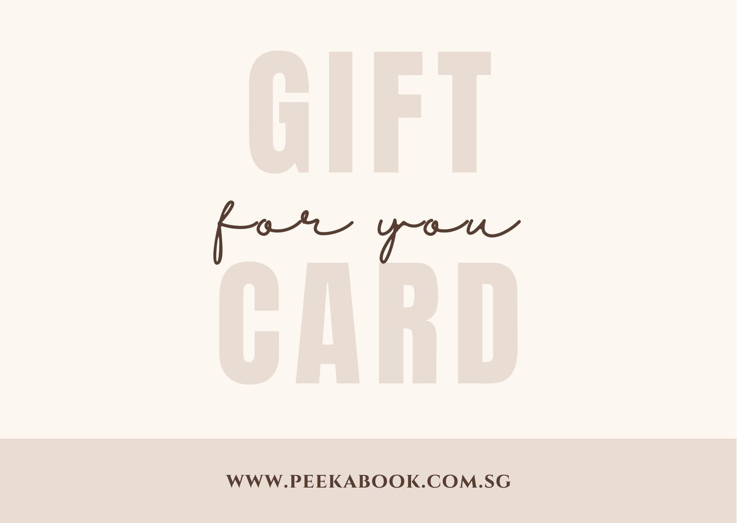 PEEKABOOK Digital Gift Card