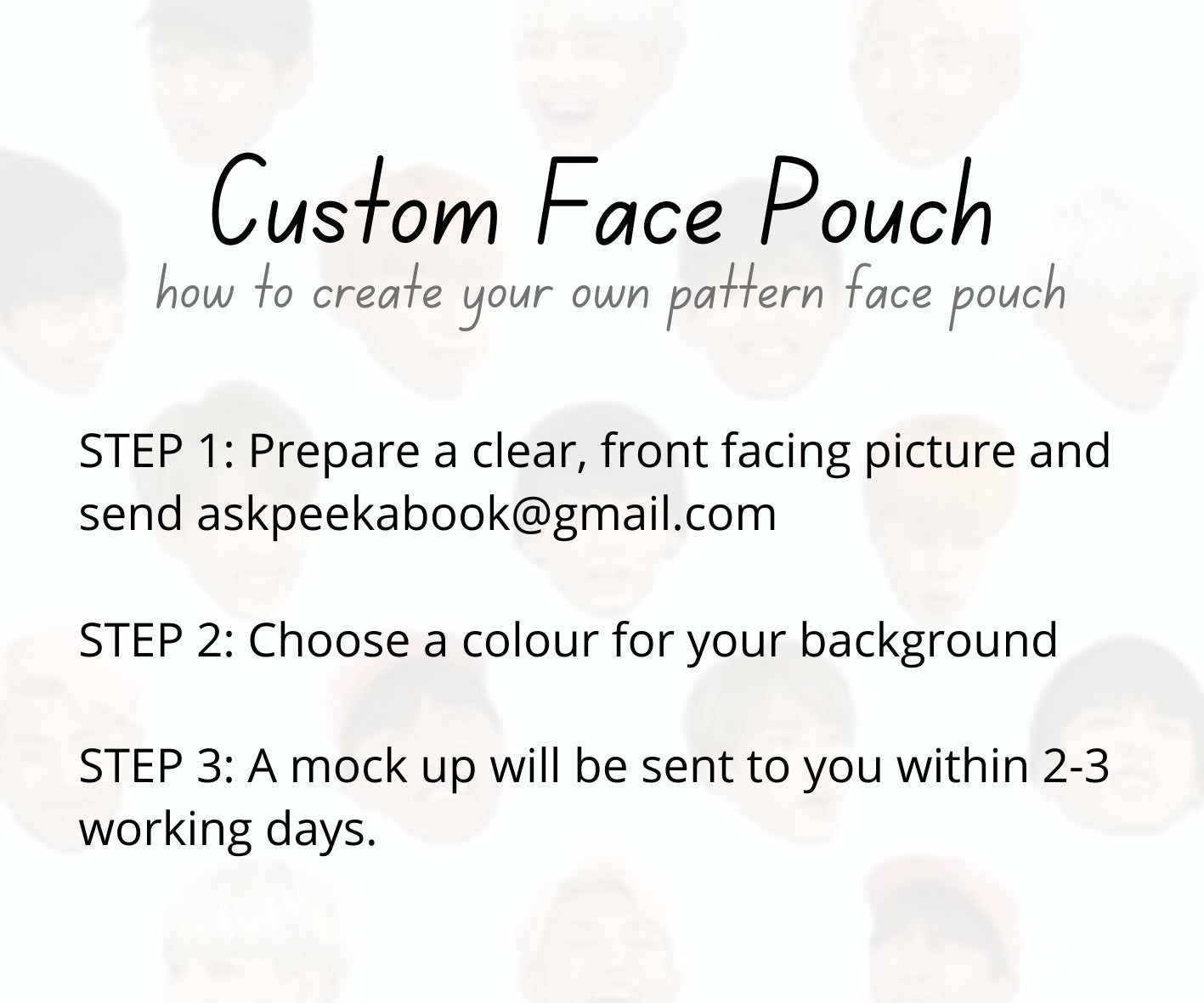 Custom Face Zipper Pouch
