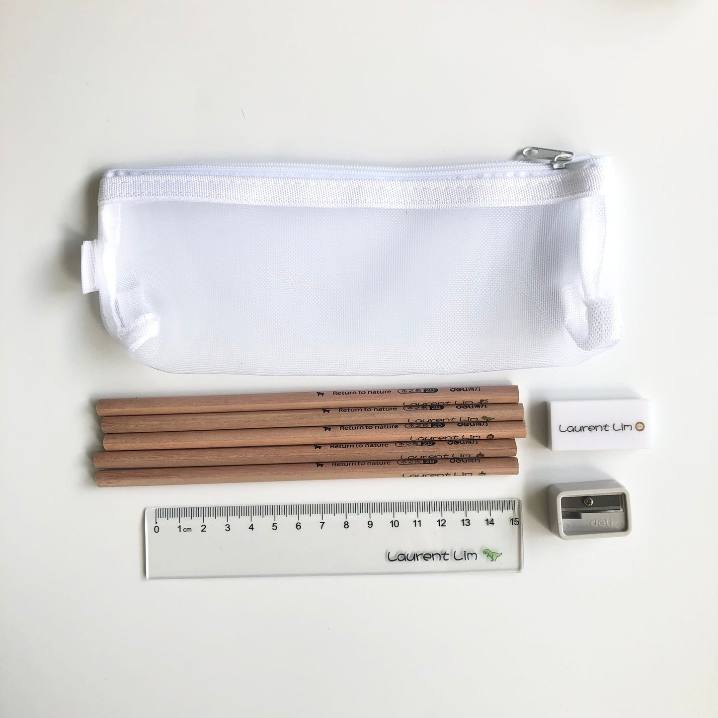 Back To School Stationery Gift Bundle (2B Pencils, Eraser & Ruler)