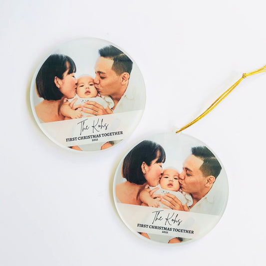 First Christmas Personalized Photo Gift Ornaments