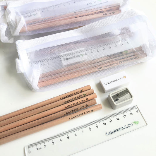 Back To School Stationery Gift Bundle (2B Pencils, Eraser & Ruler)