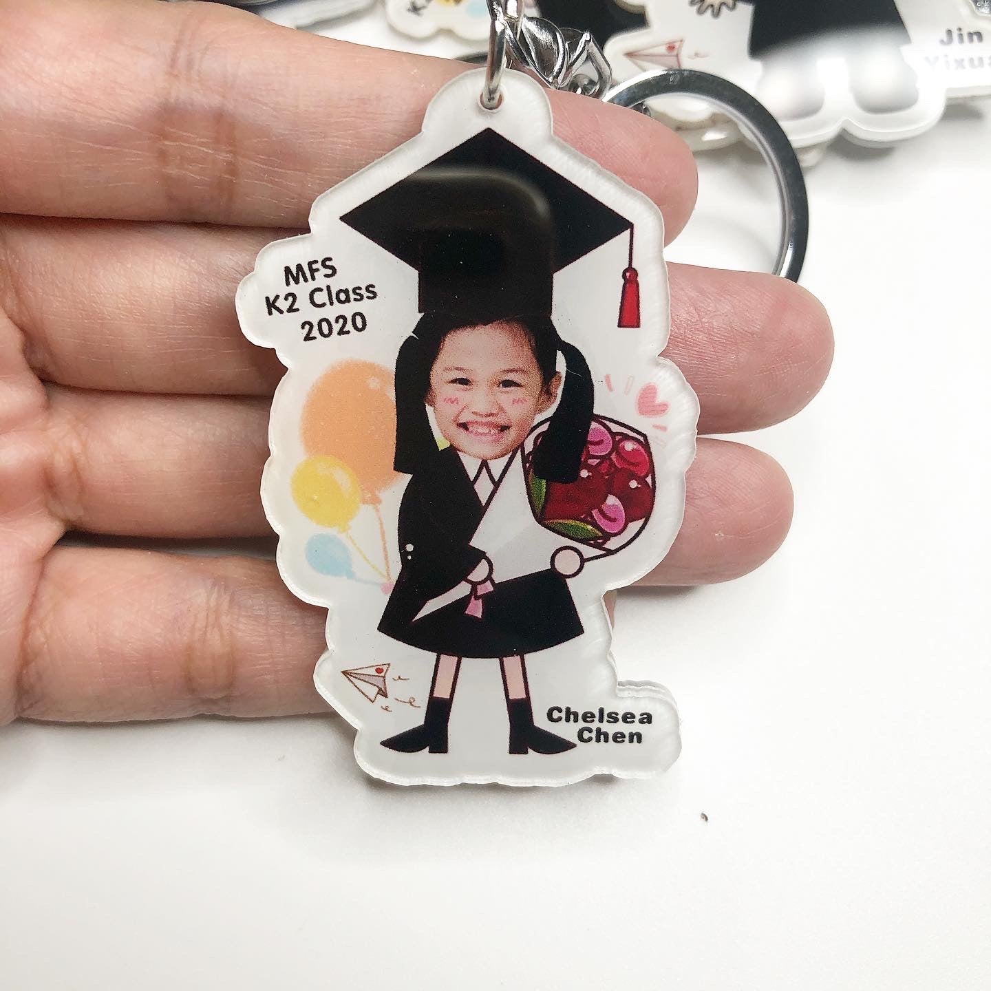 Graduation Keychain Cartoon Design (Individual)