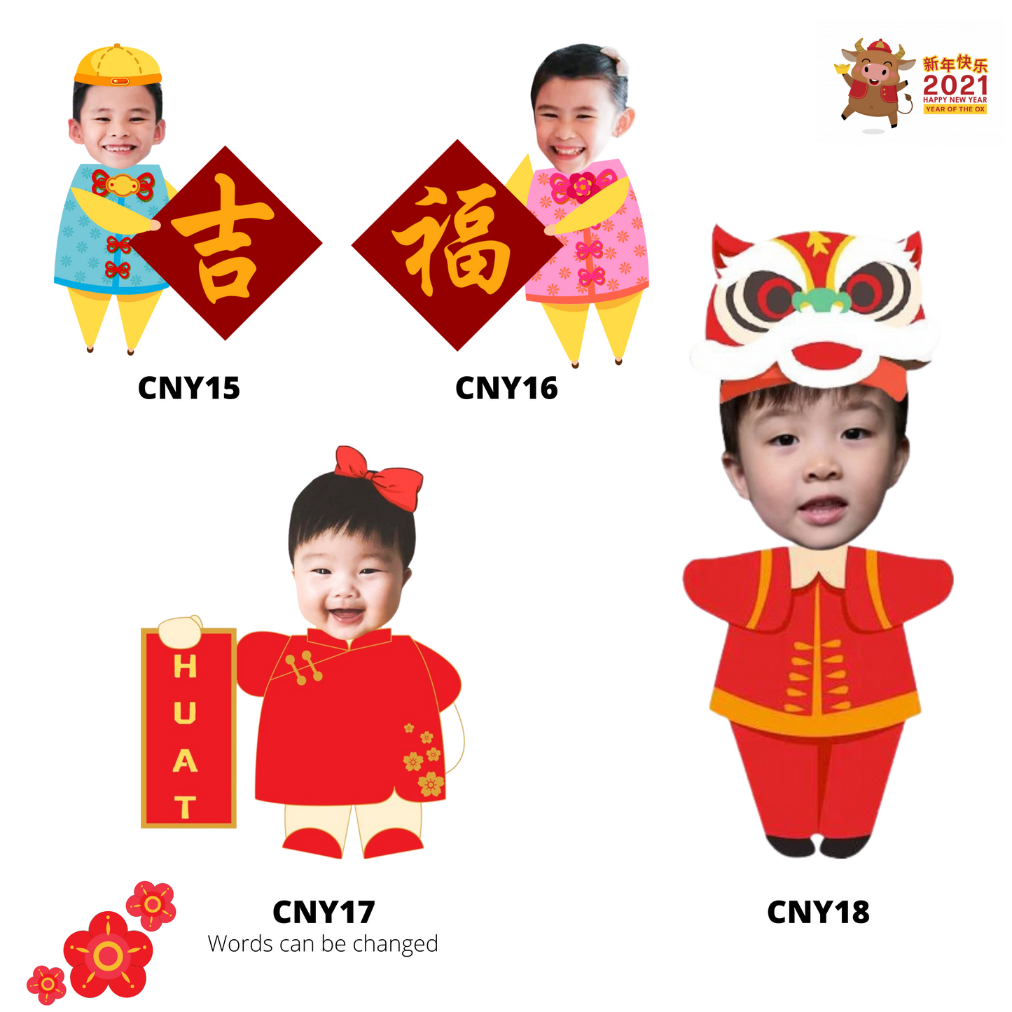 Personalized Chinese New Year Design Keychain Magnet Ornaments Customized