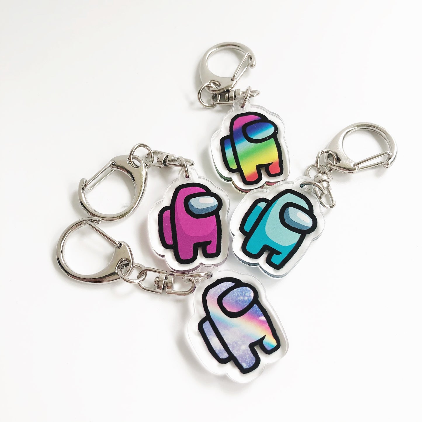 Among Us Name Keychains