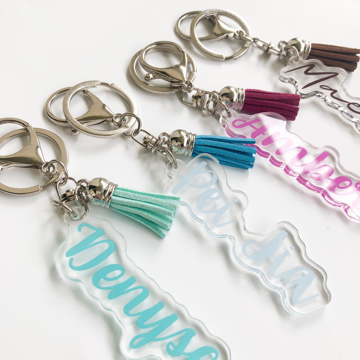 Personalised Name Key Ring With Tassel