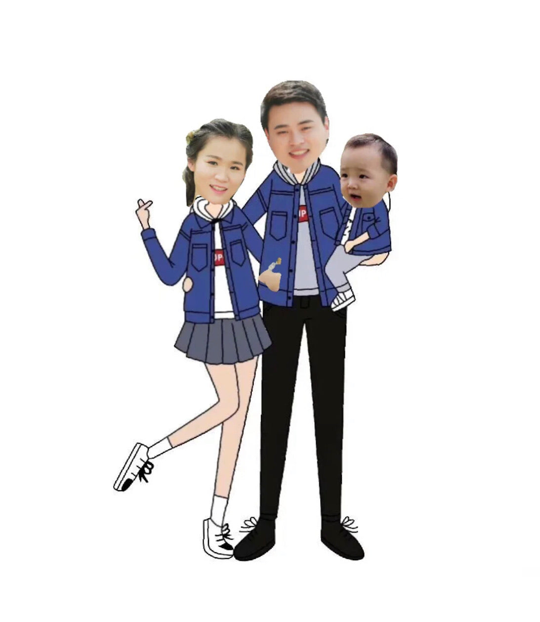 Cartoon Design For Three Person